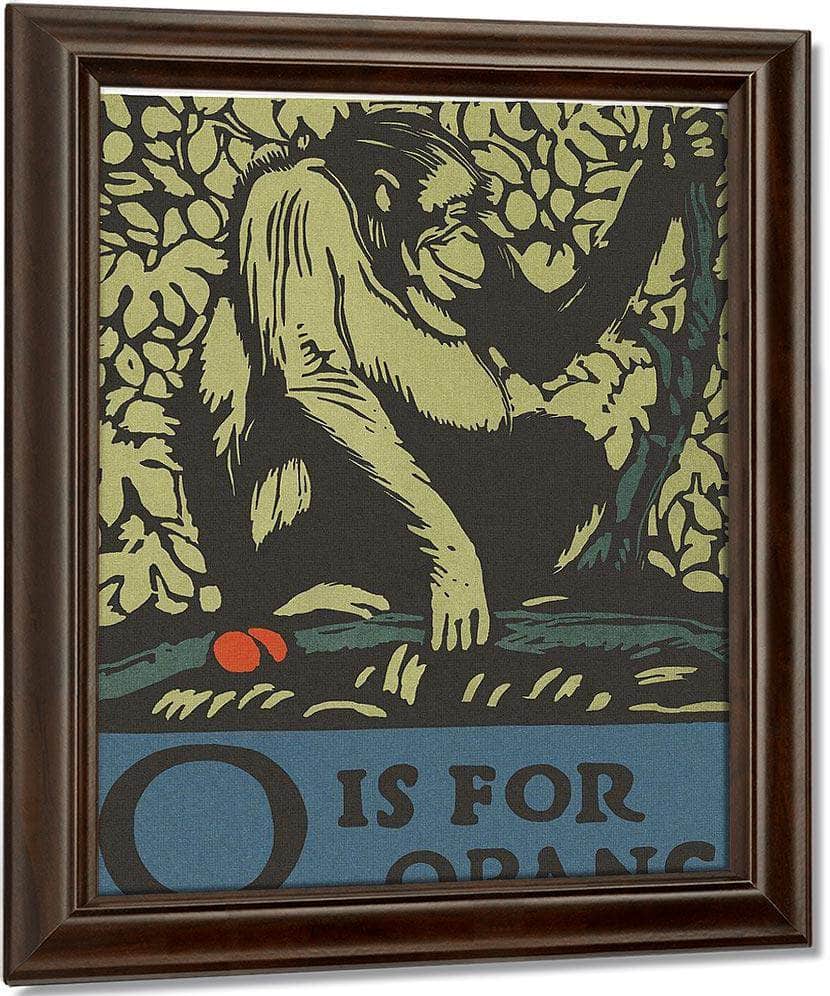Alphabet O Is For Orangutan By C.B. Falls Fine Art Print