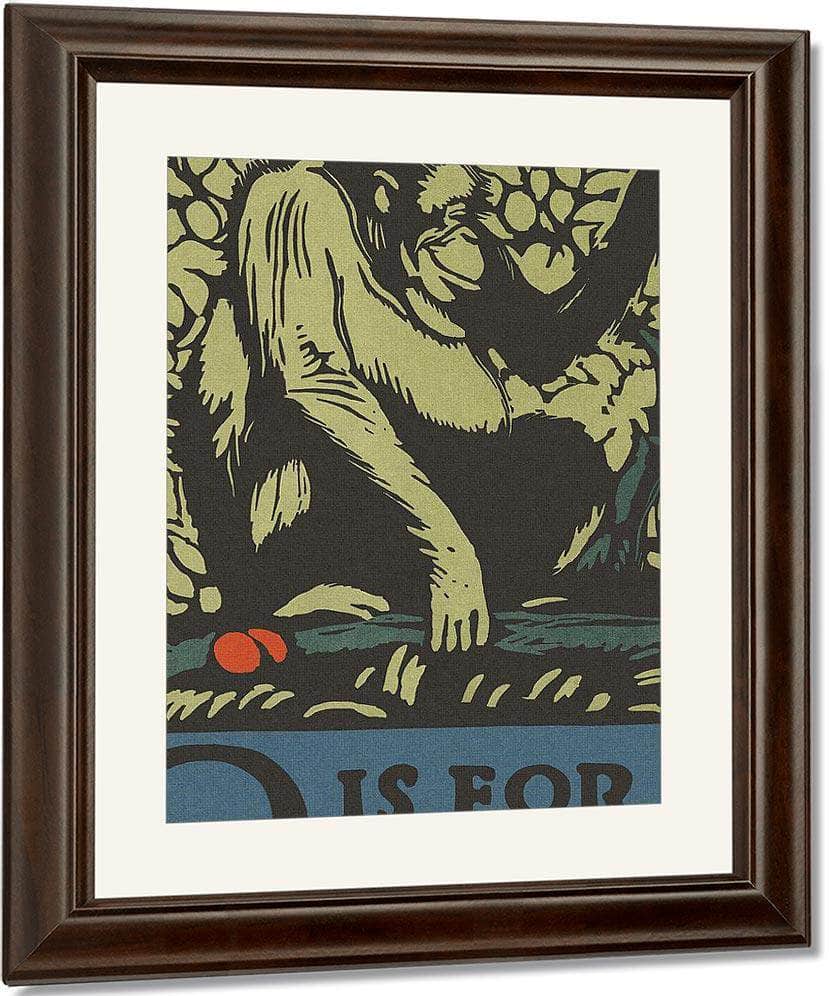 Alphabet O Is For Orangutan By C.B. Falls Fine Art Print