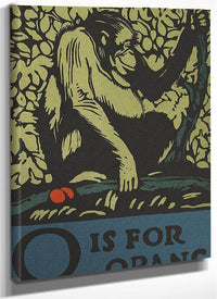 Alphabet O Is For Orangutan By C.B. Falls Fine Art Print