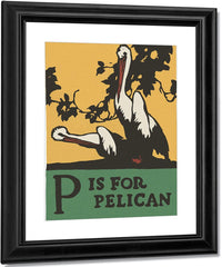 Alphabet P Is For Pelican By C.B. Falls Fine Art Print