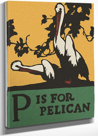 Alphabet P Is For Pelican By C.B. Falls Fine Art Print