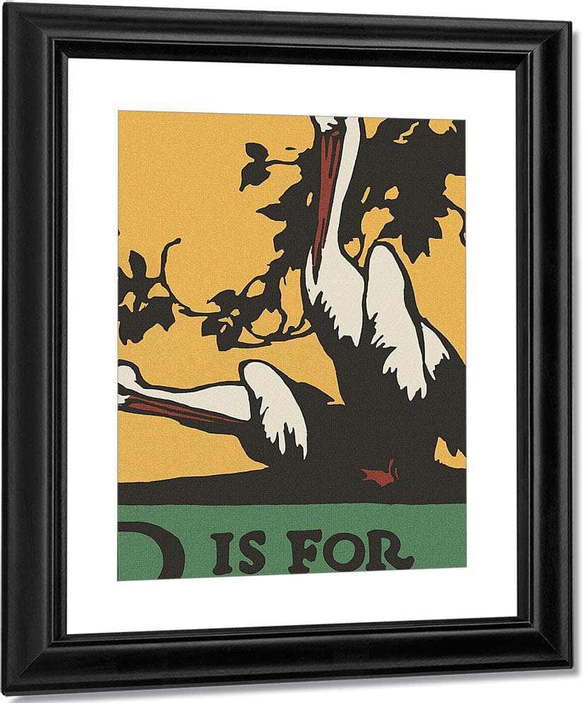 Alphabet P Is For Pelican By C.B. Falls Fine Art Print