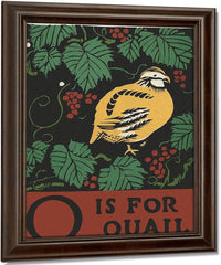 Alphabet  Q Is For Quail By C.B. Falls Fine Art Print