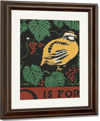 Alphabet  Q Is For Quail By C.B. Falls Fine Art Print