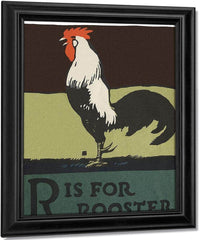 Alphabet R Is For Rooster By C.B. Falls Fine Art Print