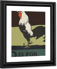 Alphabet R Is For Rooster By C.B. Falls Fine Art Print