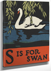 Alphabet S Is For Swan By C.B. Falls Fine Art Print