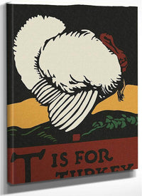 Alphabet T Is For Turkey By C.B. Falls Fine Art Print