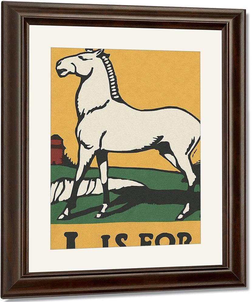 Alphabet U Is For Unicorn By C.B. Falls Fine Art Print