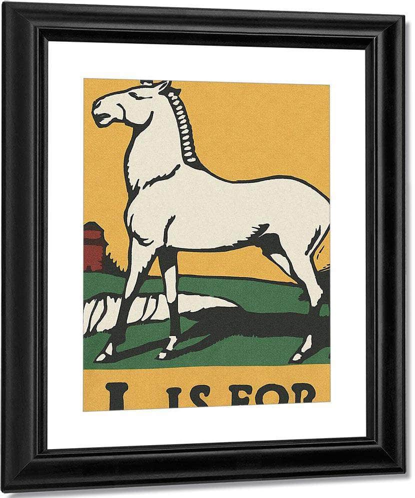 Alphabet U Is For Unicorn By C.B. Falls Fine Art Print