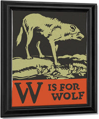 Alphabet W Is For Wolf By C.B. Falls Fine Art Print