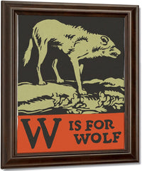 Alphabet W Is For Wolf By C.B. Falls Fine Art Print