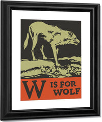 Alphabet W Is For Wolf By C.B. Falls Fine Art Print