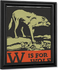 Alphabet W Is For Wolf By C.B. Falls Fine Art Print