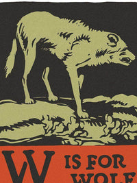 Alphabet W Is For Wolf By C.B. Falls Fine Art Print