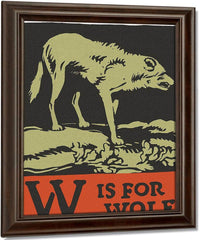 Alphabet W Is For Wolf By C.B. Falls Fine Art Print