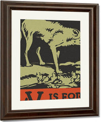 Alphabet W Is For Wolf By C.B. Falls Fine Art Print