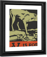 Alphabet W Is For Wolf By C.B. Falls Fine Art Print