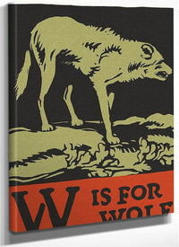 Alphabet W Is For Wolf By C.B. Falls Fine Art Print