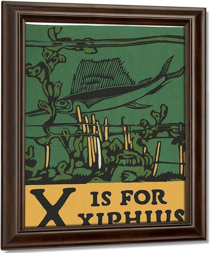 Alphabet X Is For Xiphius By C.B. Falls Fine Art Print
