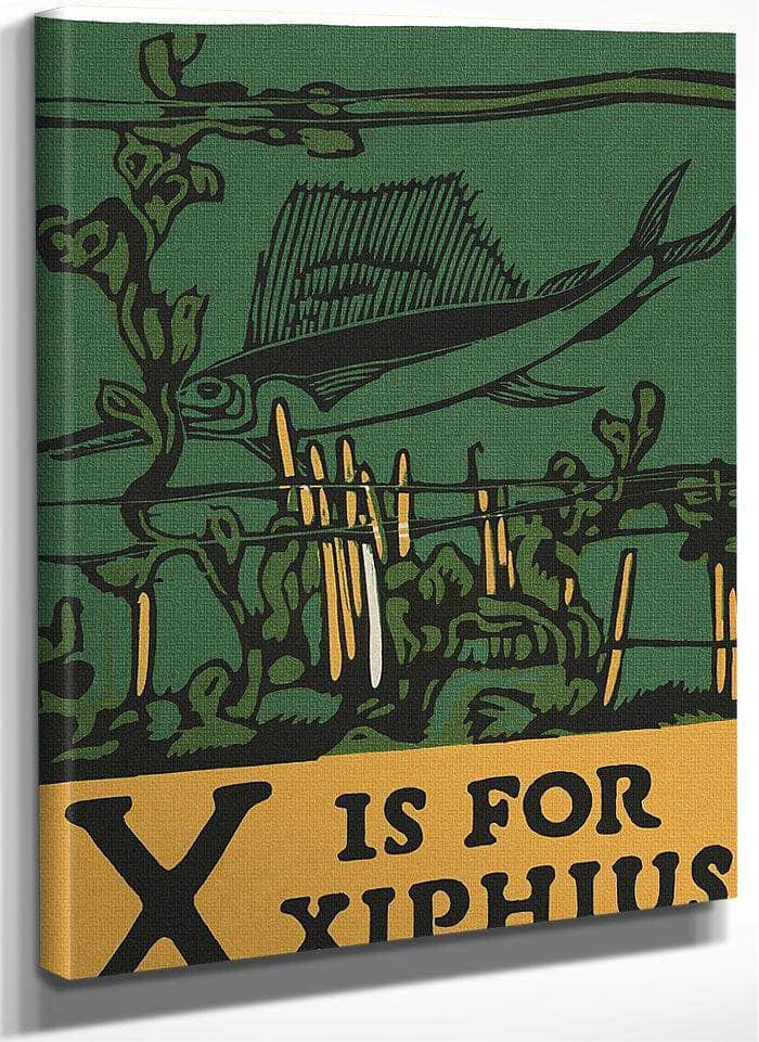 Alphabet X Is For Xiphius By C.B. Falls Fine Art Print