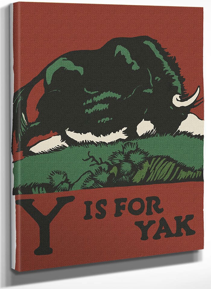 Alphabet Y Is For Yak By C.B. Falls Fine Art Print