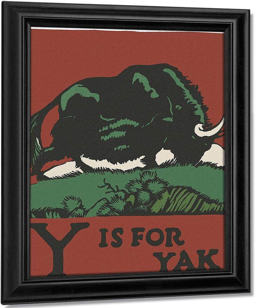 Alphabet Y Is For Yak By C.B. Falls Fine Art Print