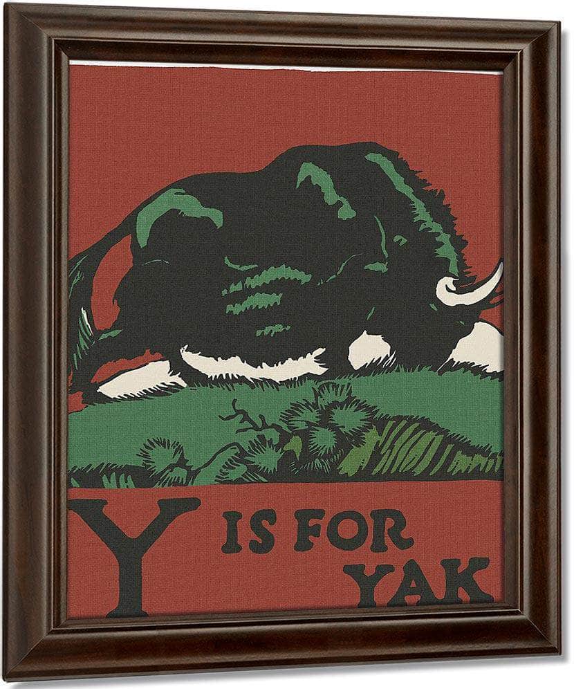 Alphabet Y Is For Yak By C.B. Falls Fine Art Print