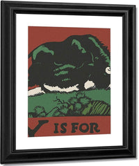 Alphabet Y Is For Yak By C.B. Falls Fine Art Print