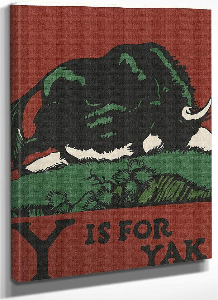 Alphabet Y Is For Yak By C.B. Falls Fine Art Print