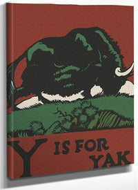 Alphabet Y Is For Yak By C.B. Falls Fine Art Print