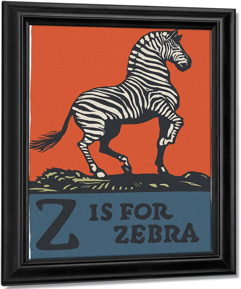 Alphabet Z Is For Zebra By C.B. Falls Fine Art Print