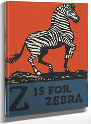 Alphabet Z Is For Zebra By C.B. Falls Fine Art Print