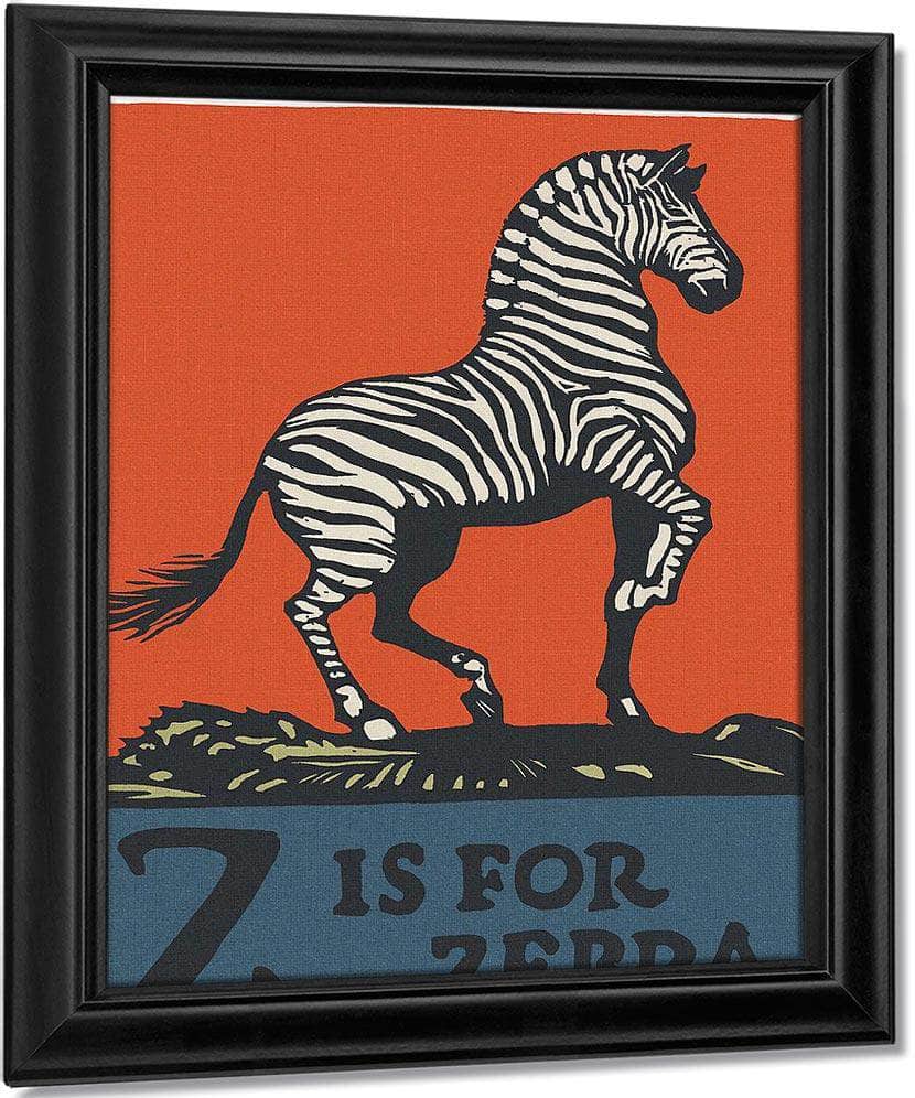 Alphabet Z Is For Zebra By C.B. Falls Fine Art Print