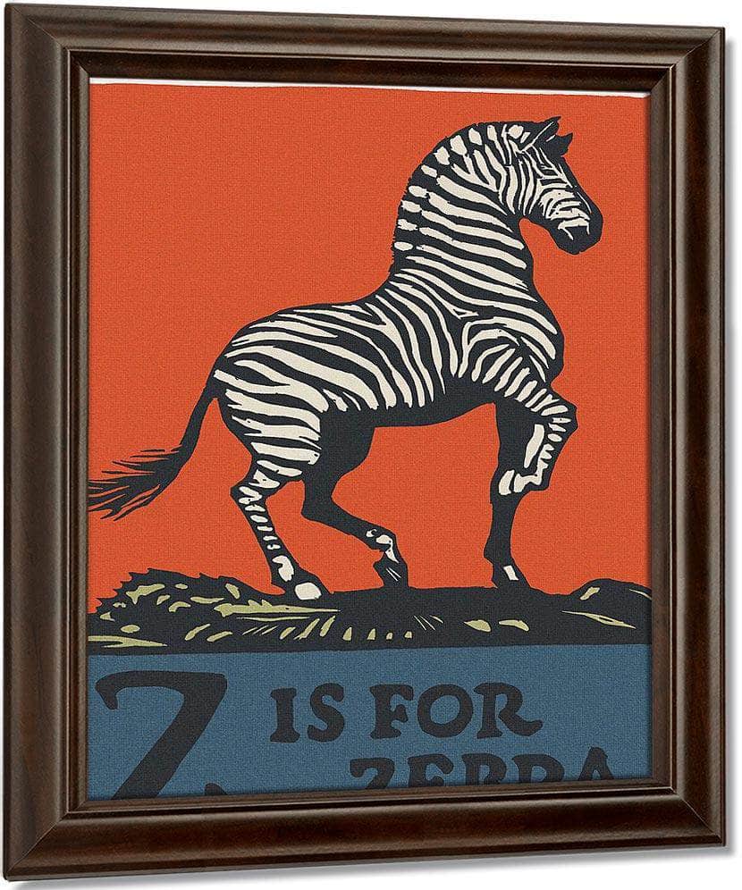 Alphabet Z Is For Zebra By C.B. Falls Fine Art Print