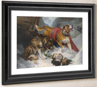 Alpine Mastiffs Reanimating A Distressed By Edwin Landseer Fine Art Print