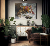 Alpine Mastiffs Reanimating A Distressed By Edwin Landseer Fine Art Print