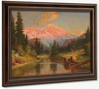 Alpine River Scene At Sunset By Robert Atkinson Fox Fine Art Print