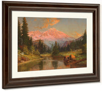 Alpine River Scene At Sunset By Robert Atkinson Fox Fine Art Print