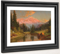 Alpine River Scene At Sunset By Robert Atkinson Fox Fine Art Print