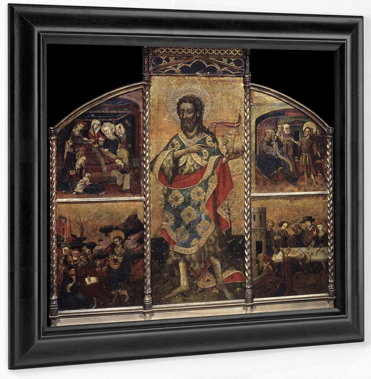 Altarpiece Of Saint John The Baptist By Blasco De Granen Fine Art Print