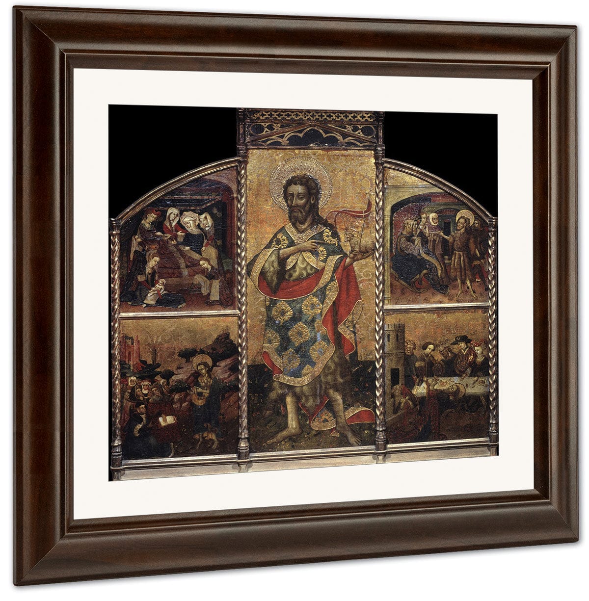 Altarpiece Of Saint John The Baptist By Blasco De Granen Fine Art Print