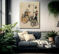 Amateur Nite   Cowboy Bills Ramblers The Saturday Evening Post Cover January 11 1936 By Monte Crews Fine Art Print