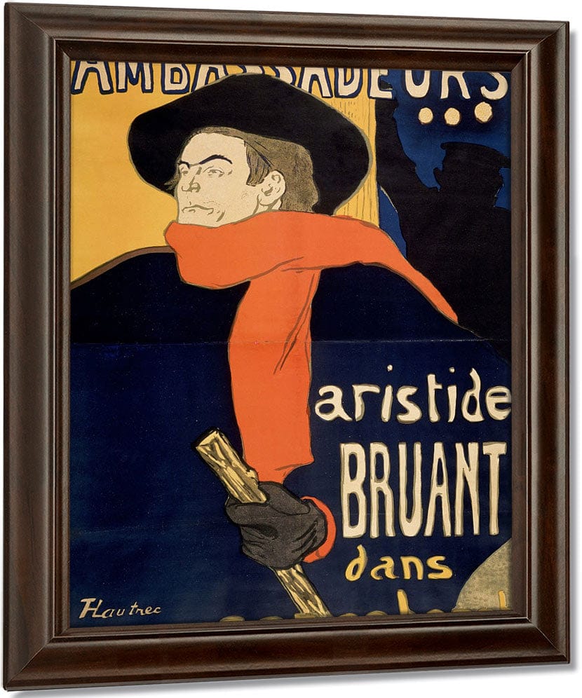 Ambassadeurs Aristide Bruant By Henri Marie Raymond De Toulouse Lautrec Monfa Fine Art Print