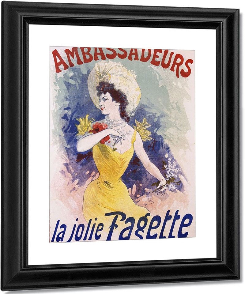 Ambassadeurs La Jolie Fagette Poster By Jules Cheret Fine Art Print