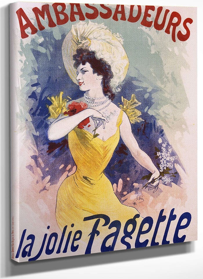 Ambassadeurs La Jolie Fagette Poster By Jules Cheret Fine Art Print