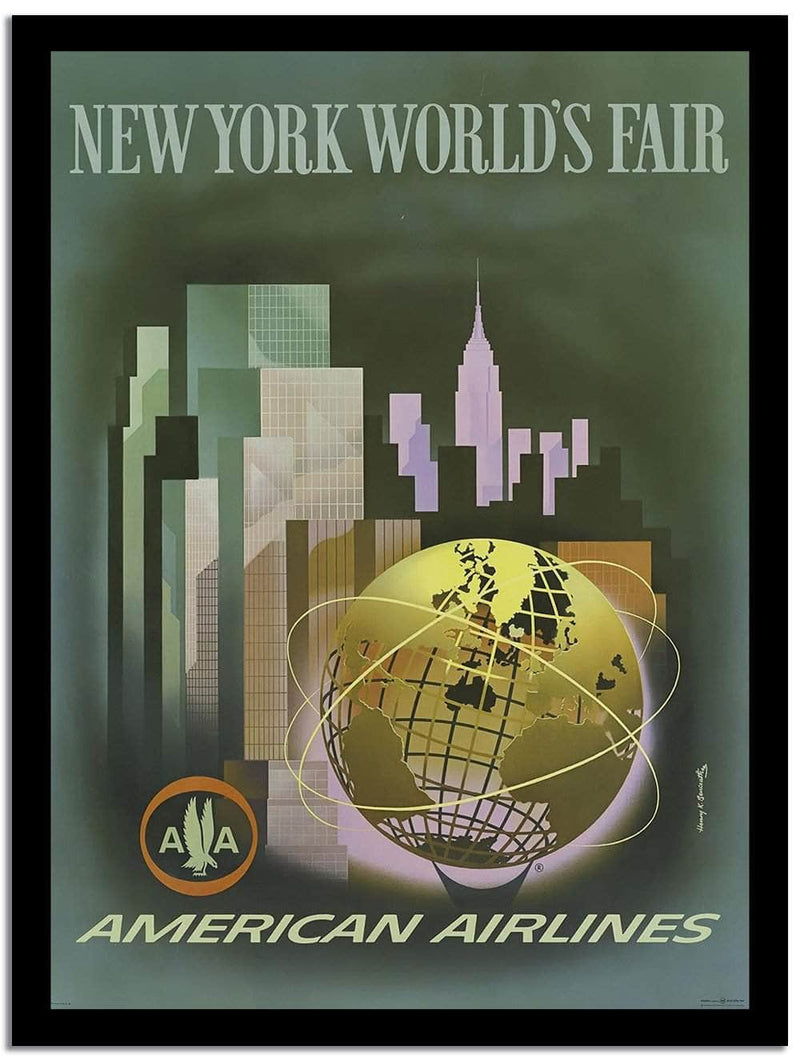 America Airlines  Vintage Postera Fine Art Print