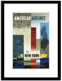 America Airlines  Vintage Posterb Fine Art Print