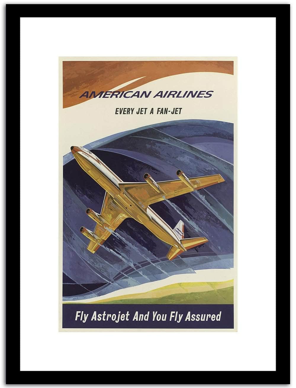 America Airlines  Vintage Posterc Fine Art Print