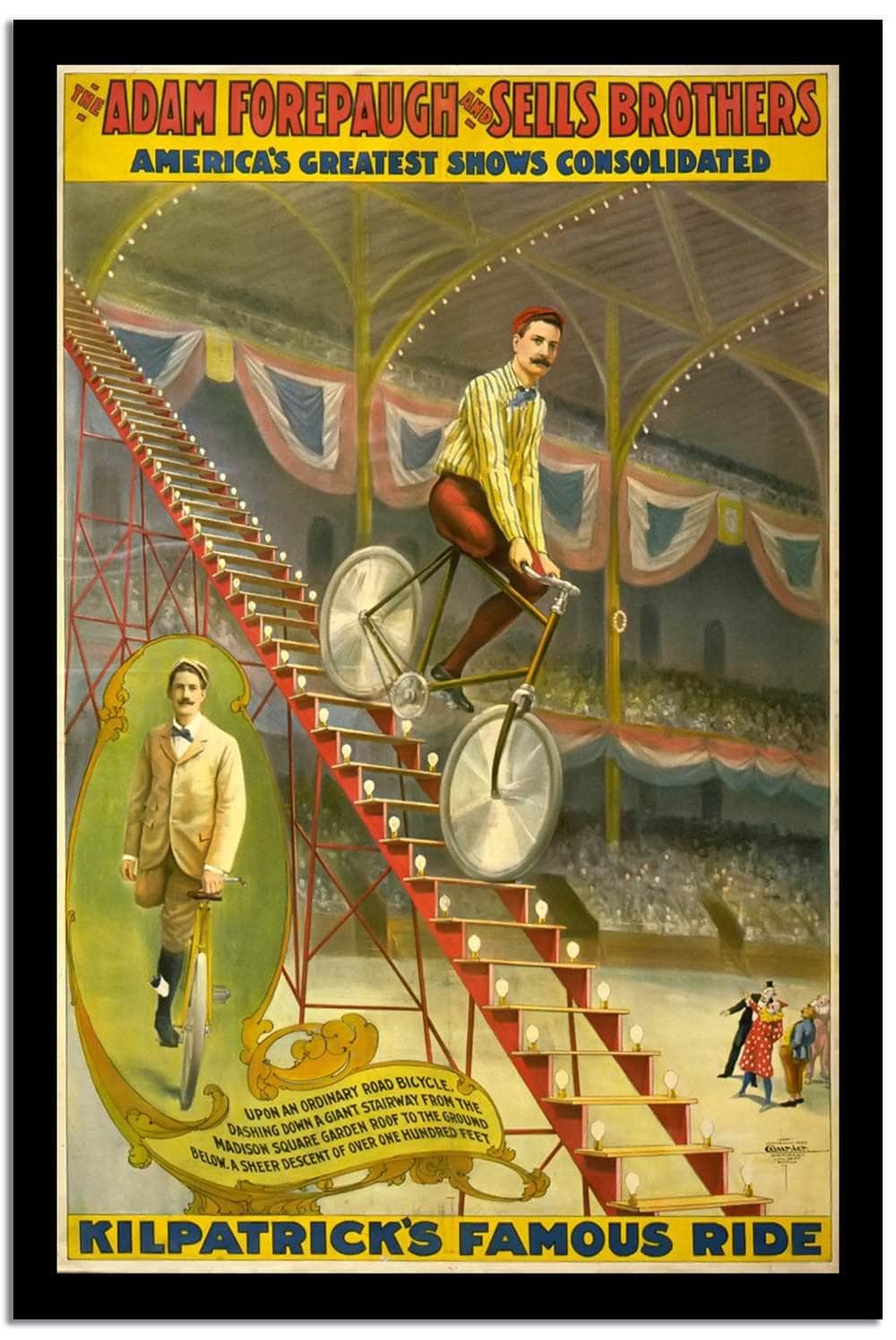 America Greatest Shows Consolidated  Vintage Circus Poster Fine Art Print